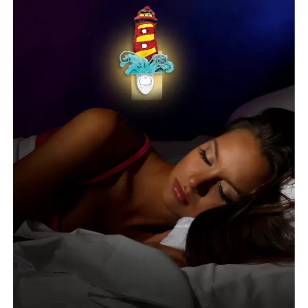 Puzzled Lighthouse Handcraft Art Glass and Metal Decorative Night Light Home Dcor  Buildings Collection  Elegant Unique Gift and Useful Souvenir