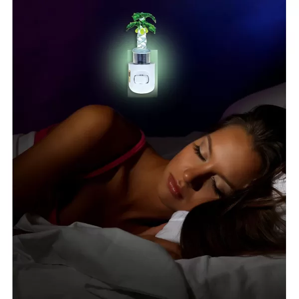 Puzzled Palm Tree Handcraft Art Glass Decorative Night Light Home Dcor  Beach Theme  Unique and Elegant Gift