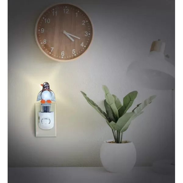 Puzzled Penguin Night Light  45 Inch Plug in Energy Efficient Decorative Socket Lamp Manual On ampamp Off Portable Lights for Stairway Bedroom Bathroom Nursery Home Accessory ampamp Kitchen Decor