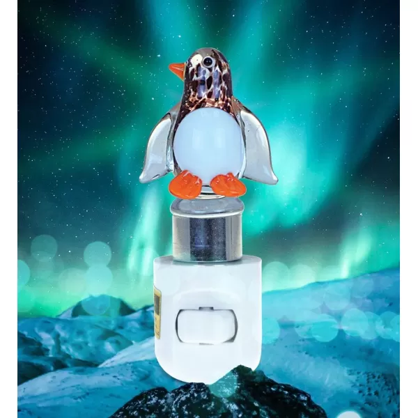 Puzzled Penguin Night Light  45 Inch Plug in Energy Efficient Decorative Socket Lamp Manual On ampamp Off Portable Lights for Stairway Bedroom Bathroom Nursery Home Accessory ampamp Kitchen Decor