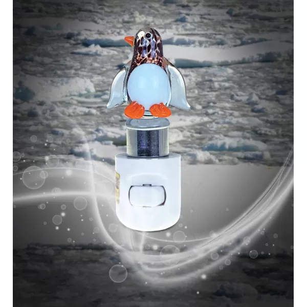 Puzzled Penguin Night Light  45 Inch Plug in Energy Efficient Decorative Socket Lamp Manual On ampamp Off Portable Lights for Stairway Bedroom Bathroom Nursery Home Accessory ampamp Kitchen Decor