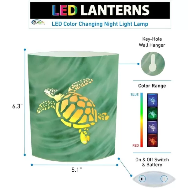 Puzzled Sea Turtle LED Decorative Lanterns  OceanSea Life Theme  Elegant Unique Gift and Useful Souvenir  Item 9660