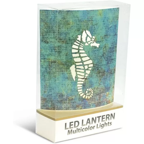 Puzzled Seahorse Light Lantern 51 Inch Energy Efficient Decorative Indoor Outdoor Tabletop Lamp Manual On Off Portable Lighting for Bedroom Kitchen Living Room