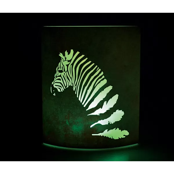Puzzled White Zebra Light Lantern 51 Inch Energy Efficient Decorative Indoor Outdoor Tabletop Lamp Manual On ampamp Off Portable Lights for Bedroom Kitchen Living Room Wildlife Animal Themed Home Dcor