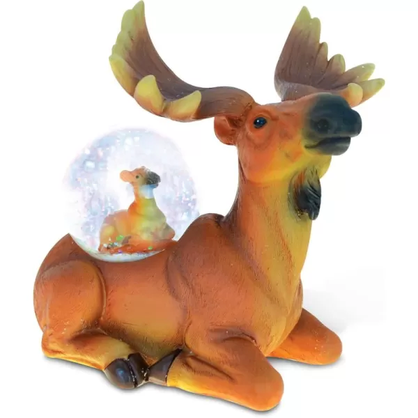 CoTa Global Giraffe Snow Globe Decor  Beautiful Snow Globe Decorations with Giraffe Figurine Collectible Snow Globes Perfect Giraffe Decor for Home Office Space Figurine Shelf or Desk  45mmOrange Moose