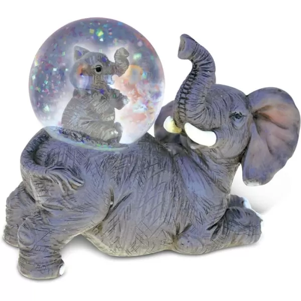 CoTa Global Giraffe Snow Globe Decor  Beautiful Snow Globe Decorations with Giraffe Figurine Collectible Snow Globes Perfect Giraffe Decor for Home Office Space Figurine Shelf or Desk  45mmGrey Elephant