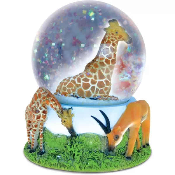 CoTa Global Giraffe Snow Globe  Sparkly Water Globe Figurine with Sparkling Glitter Collectible Novelty Ornament for Home Decor for Birthdays Christmas and Valentines Day  65mm
