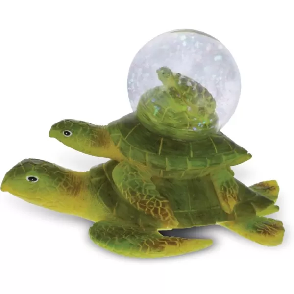 CoTa Global Penguin Snow Globe  Magical Rainbow Water Globe Figurine with Sparkling Glitter Collectible Novelty Ornament for Home Decor for Birthdays Christmas and Valentine  45mmGreen Sea Turtle
