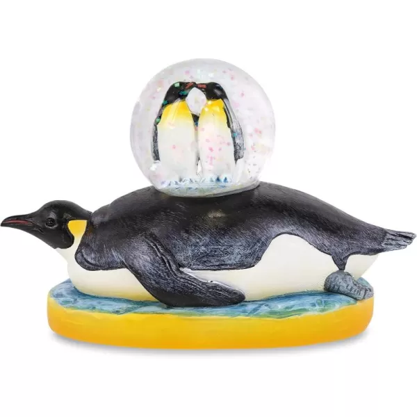 CoTa Global Penguin Snow Globe  Magical Rainbow Water Globe Figurine with Sparkling Glitter Collectible Novelty Ornament for Home Decor for Birthdays Christmas and Valentine  45mmBlack Penguin