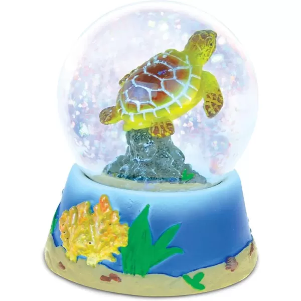 CoTa Global Sea Turtle Snow Globe  Sparkly Water Globe Figurine with Sparkling Glitter Collectible Novelty Ornament for Home Decor for Birthdays Christmas and Valentines Day  65mm