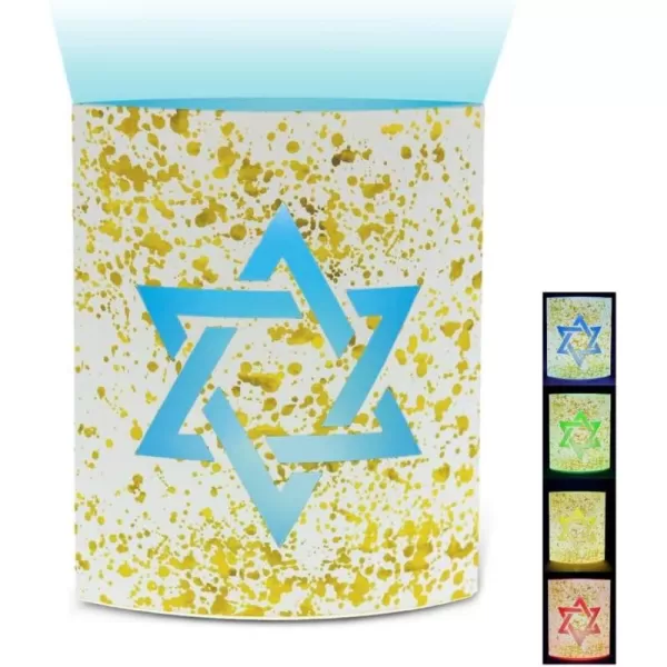 Puzzled COTA Global LED Lantern Surfs Up  51 inch x 63 inch  Multicolor  Item 9691WhiteGold Star of David