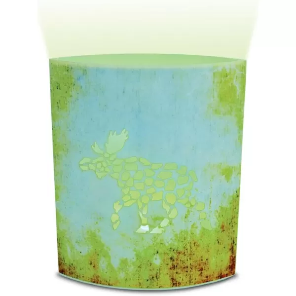 Puzzled Green Moose LED Light Lantern 51 Inch Energy Efficient Decorative Indoor Outdoor Tabletop Lamp Manual On ampamp Off Portable Lights for Bedroom Kitchen Living Room Wildlife Themed Home Dcor