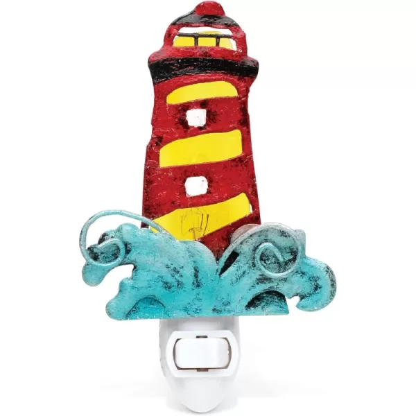 Puzzled Lighthouse Handcraft Art Glass and Metal Decorative Night Light Home Dcor  Buildings Collection  Elegant Unique Gift and Useful Souvenir