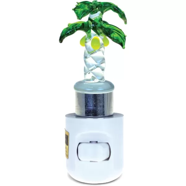 Puzzled Palm Tree Handcraft Art Glass Decorative Night Light Home Dcor  Beach Theme  Unique and Elegant Gift