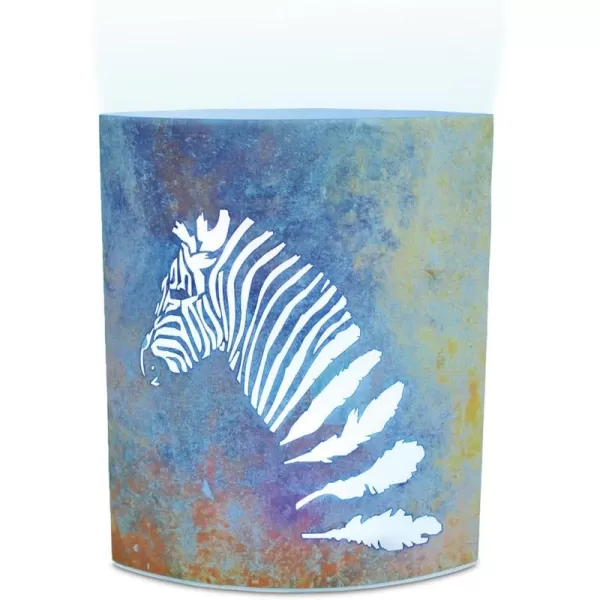 Puzzled White Zebra Light Lantern 51 Inch Energy Efficient Decorative Indoor Outdoor Tabletop Lamp Manual On ampamp Off Portable Lights for Bedroom Kitchen Living Room Wildlife Animal Themed Home Dcor