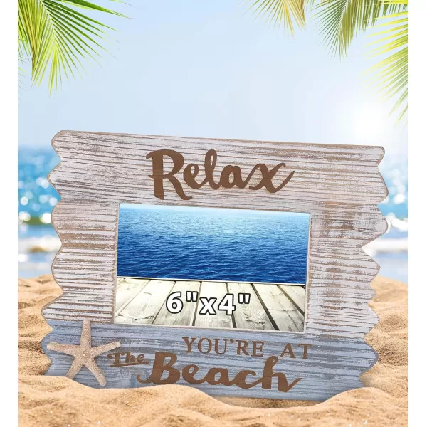 CoTa Global Coastal Sea Turtle Relax Sign  Nautical  Handmade and Crafted Wooden Coastal Sea Turtle Relax Sign Nautical Themed Home Decor Sea Turtle Decorative Coastal OrnamentFrame 6X4