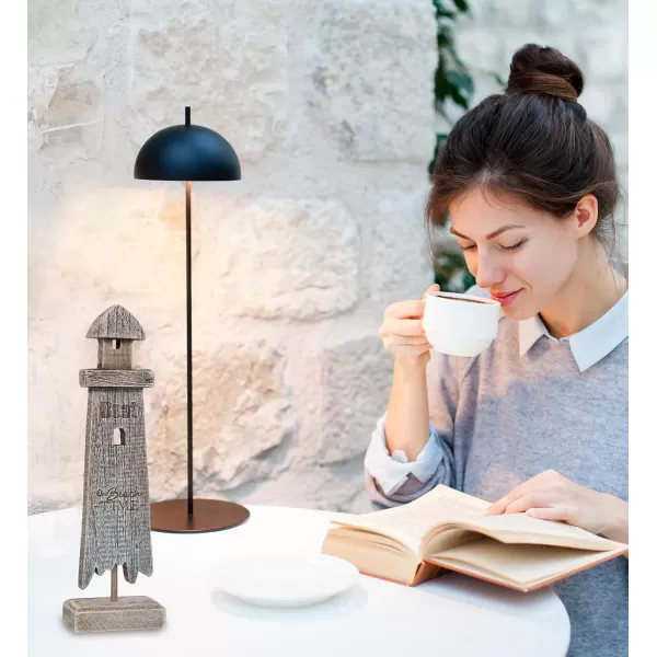 CoTa Global Driftwood Wooden Lighthouse Decor  Handcrafted Nautical Decor Lighthouse with Text Ocean Decor Wood Sculpture Table Top Centerpiece Beach Decorations for Home and Bathroom  108 InchesLighthouse