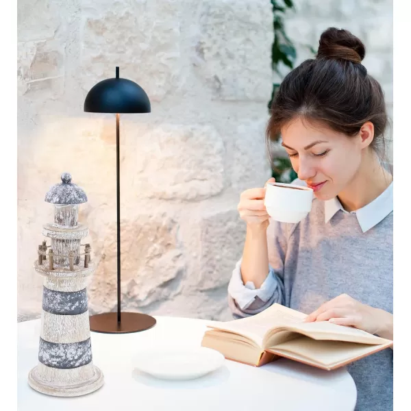 CoTa Global Silver Sea Lighthouse  Handmade Distressed Wooden Lighthouse Decoration Decorative Beach Style Tabletop Centerpiece Nautical Themed Home Decor  Small 85 Inch Color May Vary