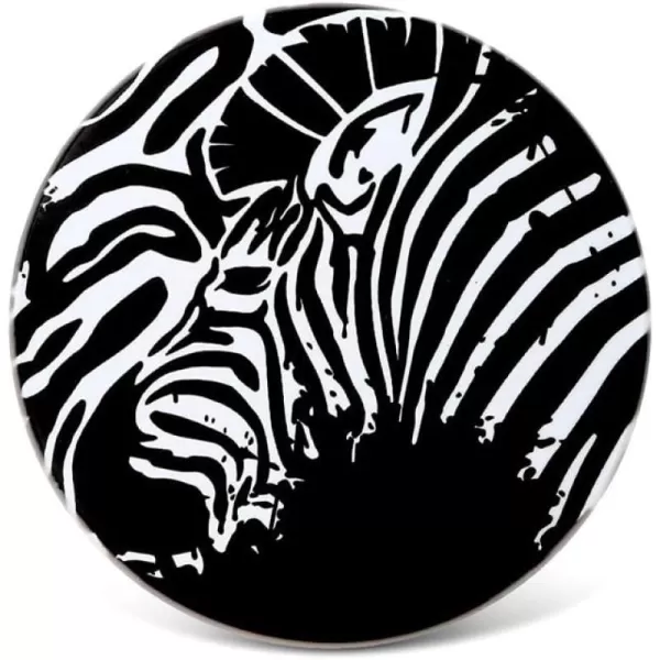CoTa Global Black ampamp White Zebra Ceramic Coaster 4 Inch Intricate ampamp Meticulous Detailing Art Handcrafted Decorative Novelty Glassware Board Plate Coasters Wildlife Themed Home ampamp Kitchen Accessory