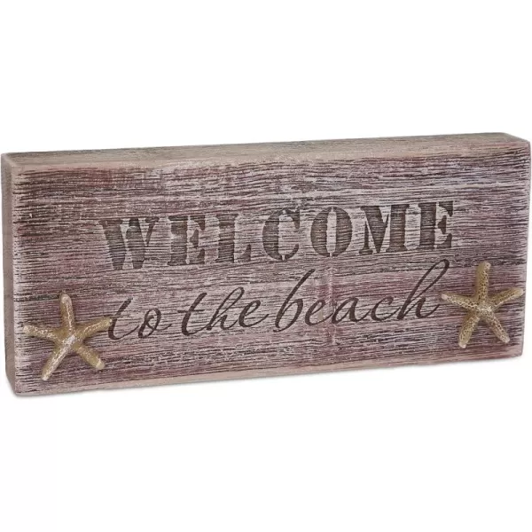 CoTa Global Driftwood Wooden Lighthouse Decor  Handcrafted Nautical Decor Lighthouse with Text Ocean Decor Wood Sculpture Table Top Centerpiece Beach Decorations for Home and Bathroom  108 InchesBlock Sign Welcome