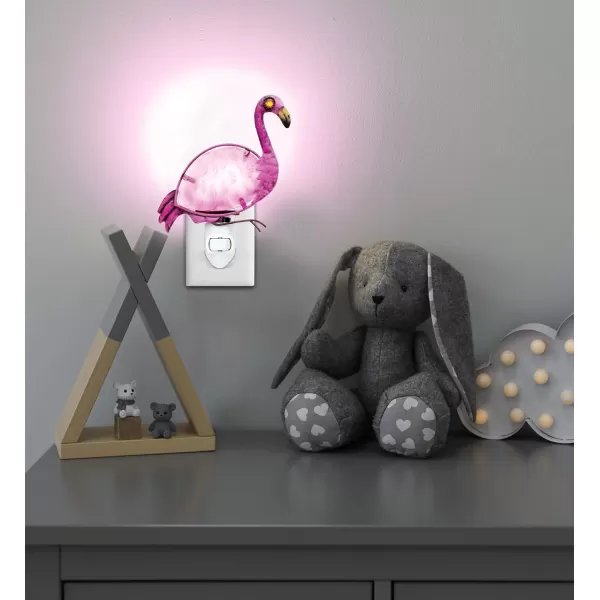 Puzzled Glass Art Night Light Plug in Decorative Socket Lamp Manual On ampamp Off Portable Light for Stairway Bedroom Bathroom Nursery Home Accessory ampamp Kitchen Decor  Flamingo