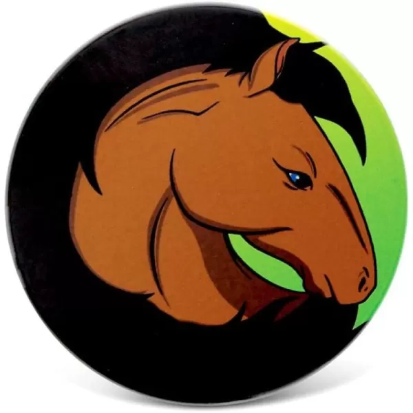 CoTa Global Brown Horse Ceramic Coaster 4 Inch Intricate ampamp Meticulous Detailing Art Handcrafted Decorative Novelty Glassware Board Plate Coasters Mountain Animals Themed Home ampamp Kitchen Accessory