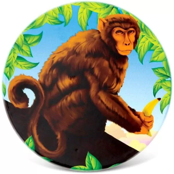 CoTa Global Brown Monkey Ceramic Coaster 4 Inch Intricate ampamp Meticulous Detailing Art Handcrafted Decorative Novelty Glassware Board Plate Coasters Wildlife Animals Themed Home ampamp Kitchen Accessory