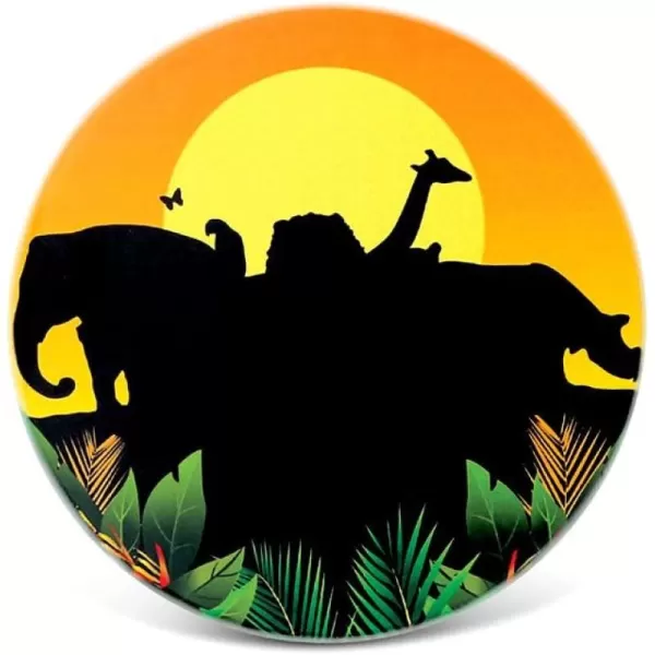 CoTa Global Wildlife Animals Ceramic Coaster 4 Inch Intricate ampamp Meticulous Detailing Art Handcrafted Decorative Glass Plate Novelty Glassware Coasters African Jungle Themed Home ampamp Kitchen Accessory