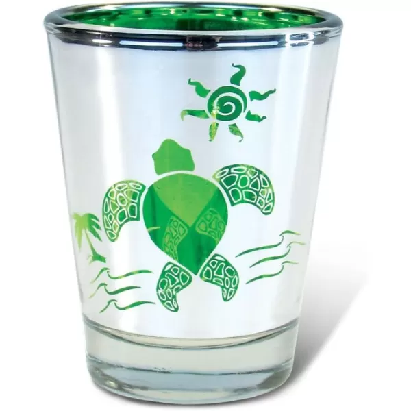 Puzzled 17 Oz Green Turtle Shot Glass 25 Inch Novelty Glassware for Drinking Game Liquor Tequila Whisky Vodka Espresso Shooter Glasses Party Drinkware