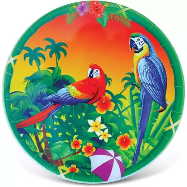 Puzzled Ceramic Coaster Tropical Parrots 025 Inch Thick Intricate ampamp Meticulous Detailing Art Handcrafted Decorative Drinkware Coasters Coastal Beach Island Birds Themed Home ampamp Kitchen Accessory