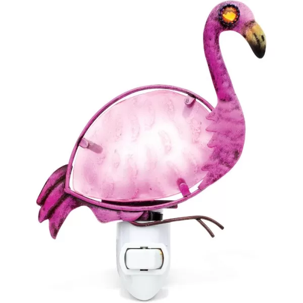 Puzzled Glass Art Night Light Plug in Decorative Socket Lamp Manual On ampamp Off Portable Light for Stairway Bedroom Bathroom Nursery Home Accessory ampamp Kitchen Decor  Flamingo