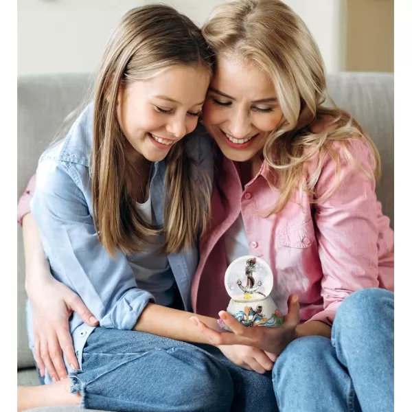 CoTa Global Anchor Stone Snow Globe  Sparkly Water Globe Figurine with Sparkling Glitter Collectible Novelty Ornament for Home Decor for Birthdays Christmas and Valentines Day