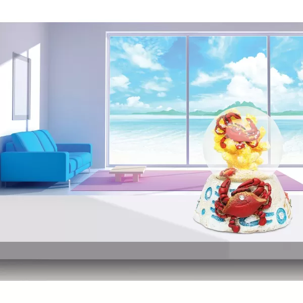CoTa Global Crab Snow Globe Dome Resin Underwater Ocean Life Collection Nautical Corals Aquatic Marine Theme Room Decor Table Top Accent Size 355 x 375 inches Novelty Craft Decorative Toy Gift