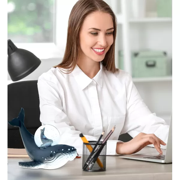 CoTa Global Killer Whale Humpback Shark Dolphin Snow Globe Set of 4  Animal Water Globe Figurines Collectible Novelty Ornament for Home Decor Gift for Birthdays Christmas Valentine  45mm
