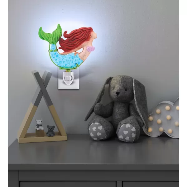 CoTa Global Ocean Life Night Lights  Sea Horse Mermaid Starfish Octopus Home Decor Wall Plug in Night Lights with Switch Unique Decorative Metal Glass Nightlights for Home  4 Piece