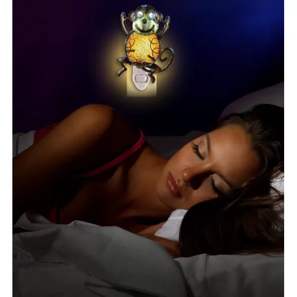 Puzzled Monkey Handcraft Art Glass and Metal Decorative Night Light Home Dcor  Buildings Collection  Elegant Unique Gift and Useful Souvenir