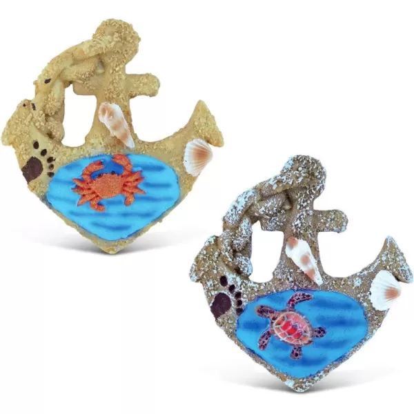 Puzzled Anchor Refrigerator Blue Wave Magnet  Boats Theme  Set of 2  Unique Affordable Gift and Souvenir  Item 7648