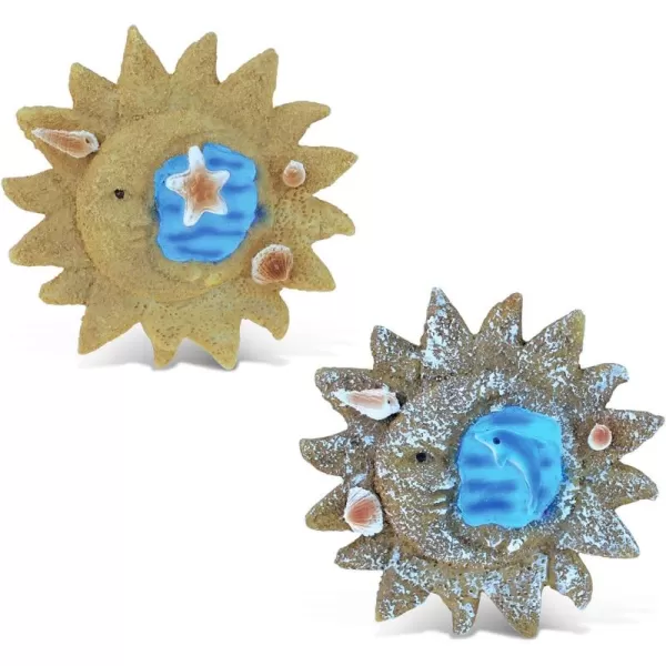 Puzzled Sun Refrigerator Blue Wave Magnet  Beach Theme  Set of 2  Unique Affordable Gift and Souvenir  Item 7632