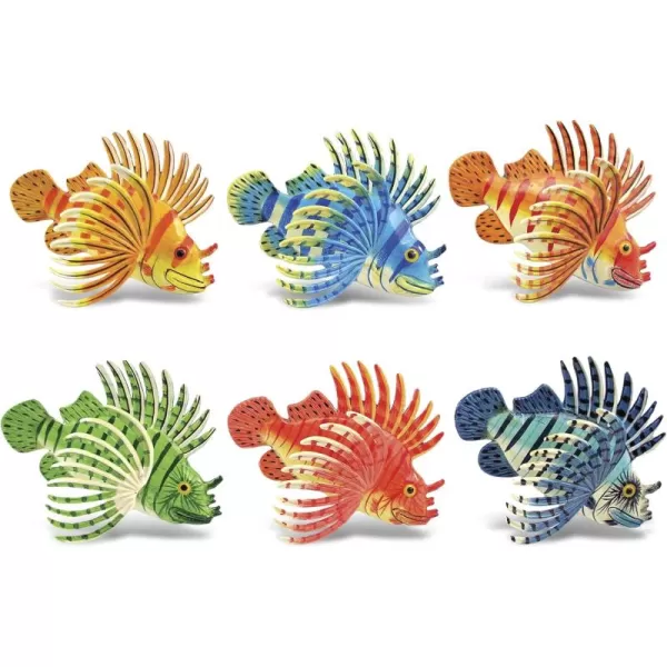 CoTa Global Lionfish Refrigerator Bobble Magnets Set of 6  Assorted Color Fun Cute Animal Bobble Head Magnets for Kitchen Fridge Lockers Home Decor Cool Office Decorative Novelty  6 Pack