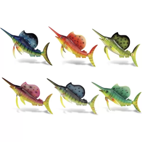 CoTa Global Sailfish Refrigerator Bobble Magnets Set of 6  Assorted Color Fun Cute Sea Life Animal Bobble Head Magnets For Kitchen Fridge Lockers Home Decor Cool Office Decorative Novelty  6 Pack