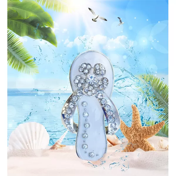 CoTa Global Flip Flop Sparkling Refrigerator Magnet 2quot  Rhinestone Beach Magnet for Kitchen Fridge ampamp Locker Home Decor ampamp Office Decorative Novelty