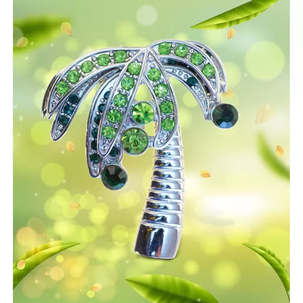 CoTa Global Palm Tree Sparkling Refrigerator Magnet  Silver Sparkling Rhinestones Crystals Cute Beach Life Magnet for Kitchen Fridge ampamp Locker Home Decor ampamp Cool Office Decorative Novelty  2 Inches