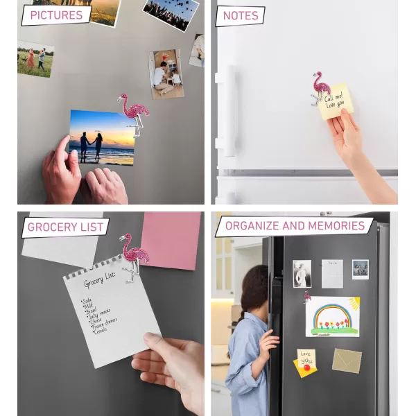 CoTa Global Sparkling Pink Flamingo Refrigerator Magnet  Elegant Pink Rhinestone Crystals Cute Flamingo Magnet for Kitchen Fridge Locker Cute Home Flamingo Decor Flamingo Kitchen Gifts  25 Inch
