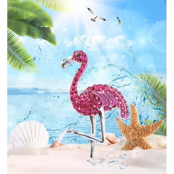CoTa Global Sparkling Pink Flamingo Refrigerator Magnet  Elegant Pink Rhinestone Crystals Cute Flamingo Magnet for Kitchen Fridge Locker Cute Home Flamingo Decor Flamingo Kitchen Gifts  25 Inch