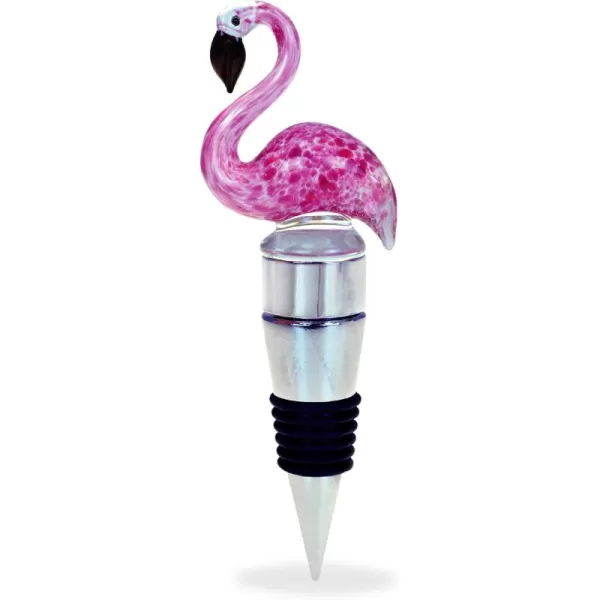 Cheers Flamingo Metal Wine Stopper  Elegant Vacuum Seal Reusable Bird Zoo Animal Wine Bottle Stopper Airtight Leak Proof Bottle Topper Cork Plug Cute Home Decor ampamp Bar Tool Accessory Unique GiftGlass LED Flamingo