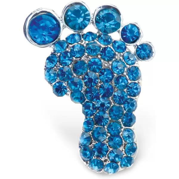 CoTa Global Blue Foot Sparkling Refrigerator Magnet  Silver Sparkling Rhinestones Crystals Cute Beach Magnet for Kitchen Fridge and Locker Home Decor ampamp Cool Office Decorative Novelty  175 Inches