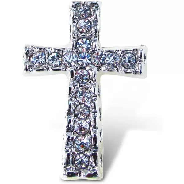 CoTa Global Cross Sparkling Refrigerator Magnet  Silver Sparkling Rhinestones Crystals Cute Religious ampamp Inspirational Magnet for Kitchen Fridge Locker Home Decor Cool Office Novelty  175 Inch
