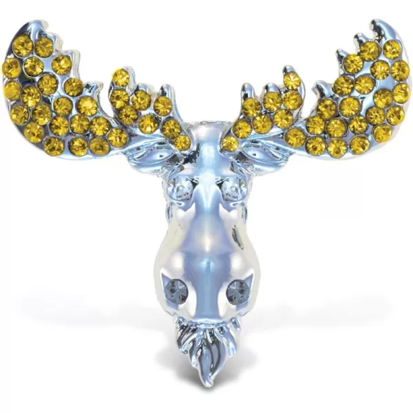 CoTa Global Moose Sparkling Refrigerator Magnet  Silver Sparkling Rhinestones Crystals Cute Wild Life Animal Magnet For Kitchen Fridge Locker Home Decor Cool Office Decorative Novelty  175 Inch