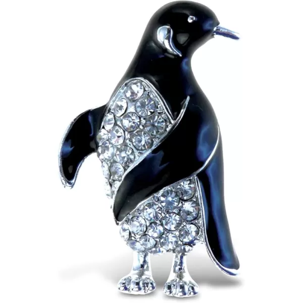 CoTa Global Penguin Sparkling Refrigerator Magnet  Black ampamp Silver Sparkling Rhinestones Crystals Cute Sparkly Ocean Life Magnet for Kitchen Door Fridge Cool Home ampamp Office Novelty Decor  2 Inch