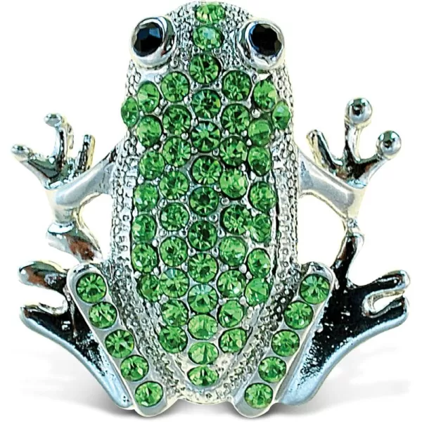 CoTa Global Sparkling Green Frog Refrigerator Magnet  Elegant Green Rhinestones Crystals Magnetic Fridge Decoration Cute Animal Magnets for Fridge Locker Frog Kitchen Accessories  25 Inches
